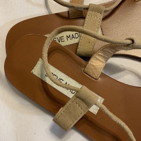 Steve Madden Dylan Size 8 leather strappy sandals cream. - Picture 5 of 9
